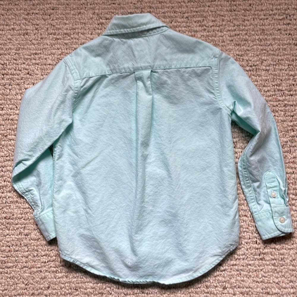 Janie and Jack light green button down - Picture 3 of 3